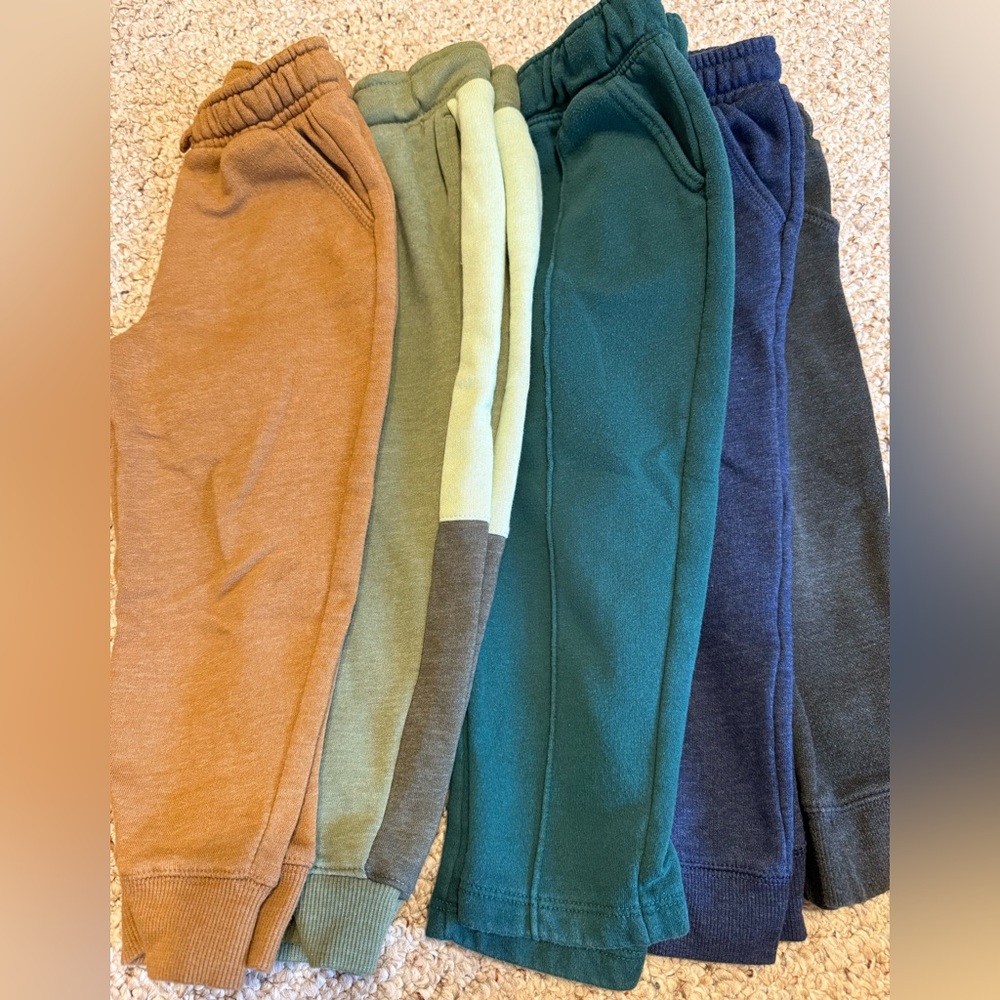 Cat & Jack Kids Sweatpants Set - Brown, Green, Blue